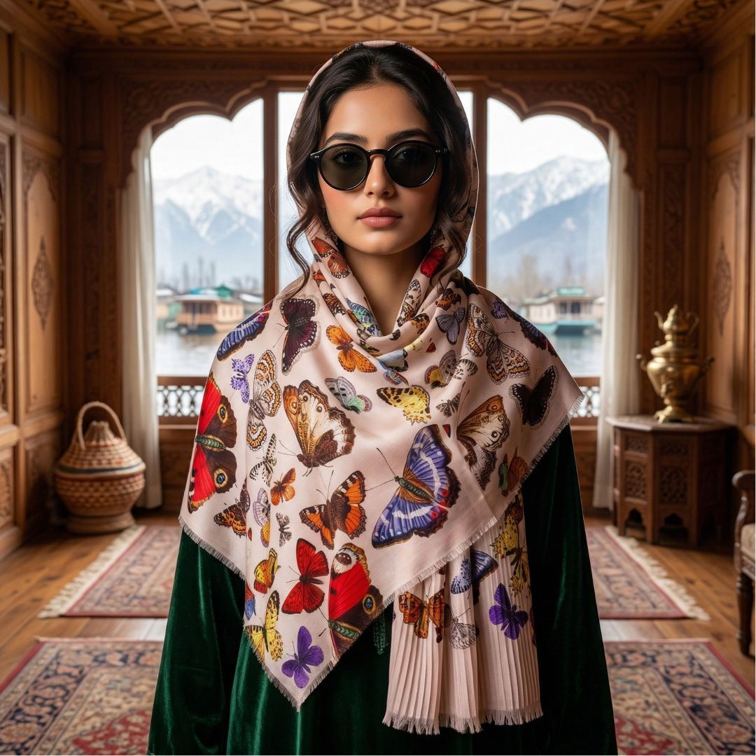 Exotic Butterflies Print Scarf